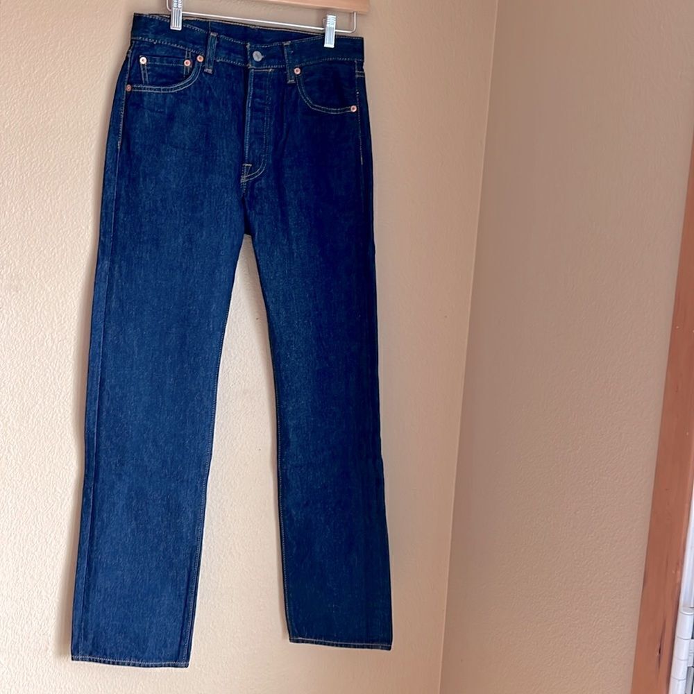 NWOT Levi’s 501 jeans Dark blue never worn 30 x 34